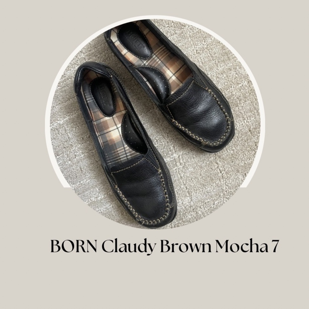 BORN Claudy Mocha Slip-On Loafers 7